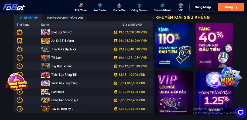 Cá cược Thể Thao bigwin